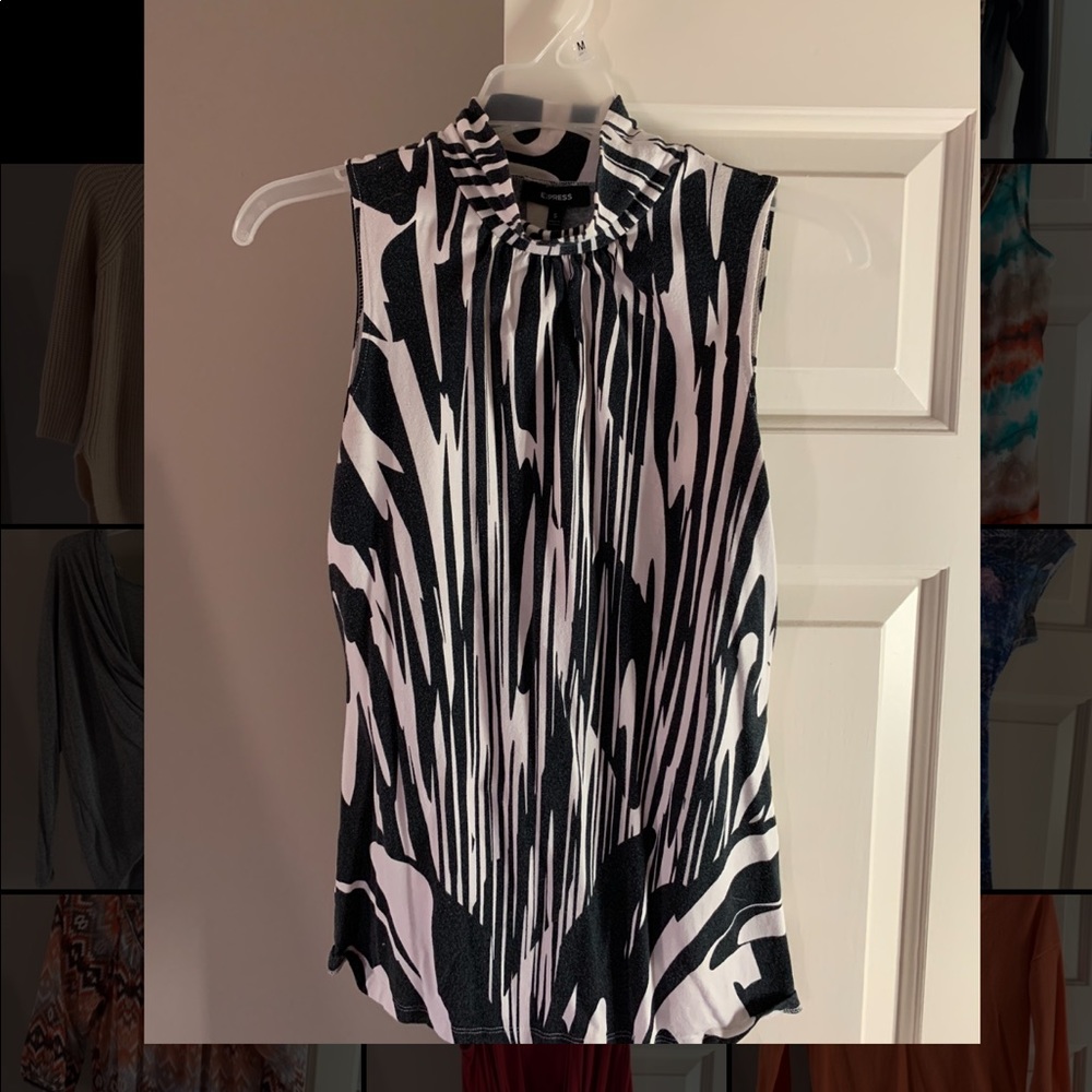 Express turtleneck sleeveless shirt